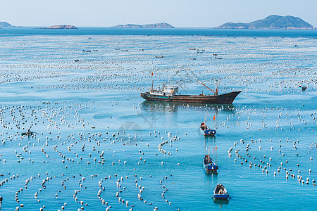 海岸海岛沙滩海湾渔船高清图片素材