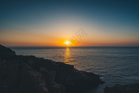 日出大海海岸海岛沙滩海湾背景