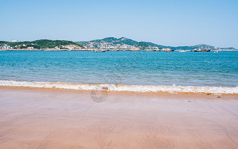 渔船出海海岸海岛沙滩海湾背景