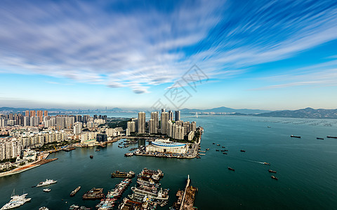 港湾大桥蓝天下的港湾背景