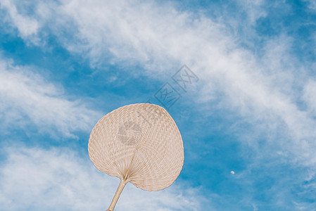 中国风立夏夏日蒲扇背景