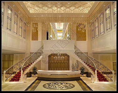 欧式酒店大堂装修效果图图片