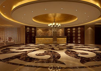 酒店走廊效果图水疗会所室内装修设计背景