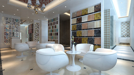 房地产展板瓷砖墙纸建材专卖店装修效果图背景