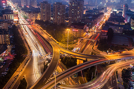 城市立交桥夜景背景图片