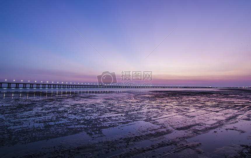 浅滩夕阳图片