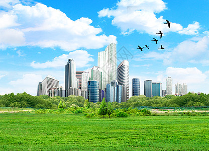 人与自然和谐相处共同建设环保和谐城市设计图片