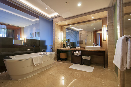 高级酒店的洗手间图片