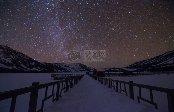 喀纳斯星空银河图片