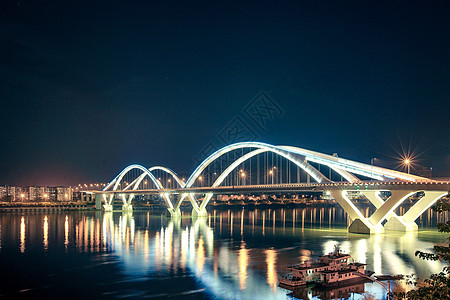 柳州广雅大桥夜景图片素材