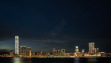 维多利亚港夜景图片