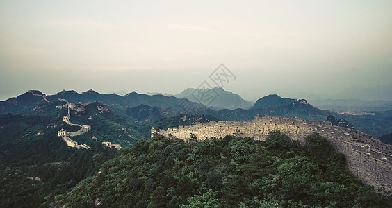 金山岭长城景区长城全景背景