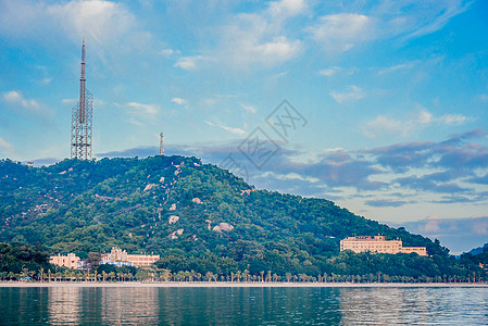 珠海海岸-珠海渔女风景区海景背景