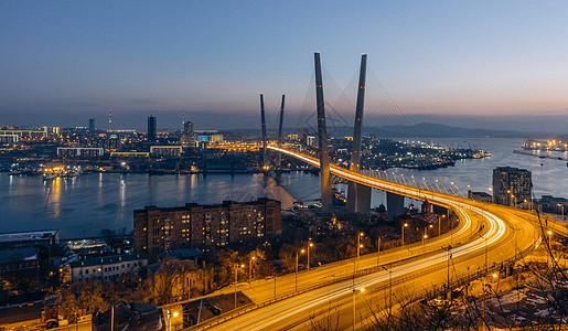 跨海大桥夜景图片