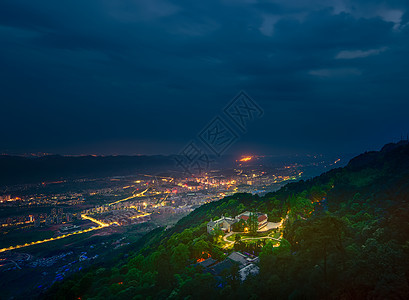 俯瞰城市夜景背景图片