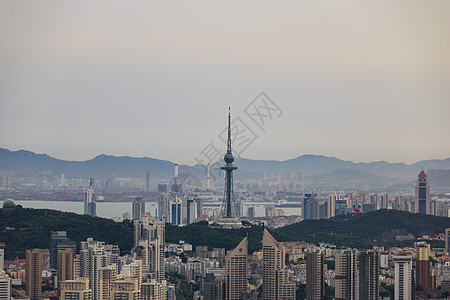 青岛城市素材电视塔背景