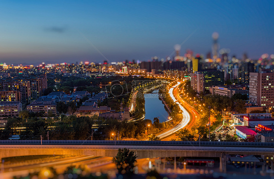 北京城市夜景微缩景观图片