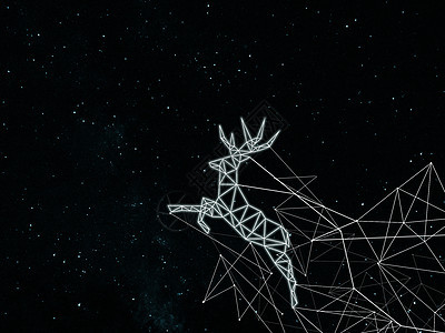 星光下的鹿背景图片