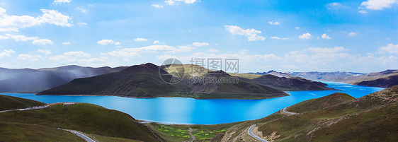 西藏美景羊湖羊卓雍错全景美图图片