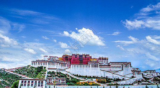 布达拉宫西藏城市高清图片
