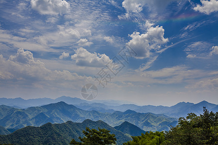 山脉风光蓝天安顶山高清图片