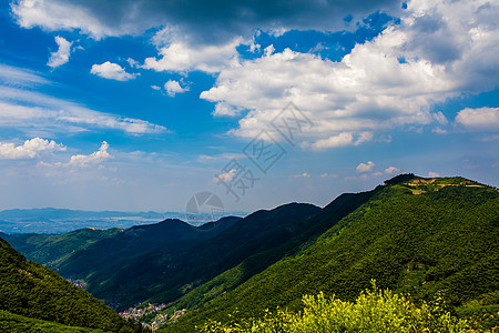 山脉风光天空安顶山高清图片