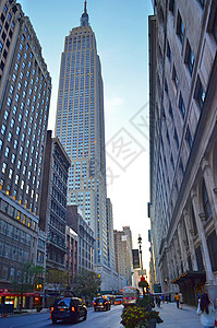 复古美国街道美国纽约街道高楼背景
