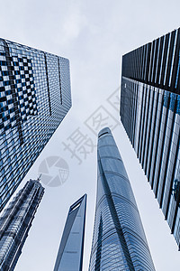 商务科技城市背景上海陆家嘴商业大气大厦背景