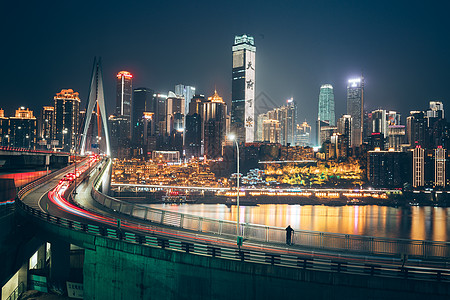 重庆渝中区夜景背景图片