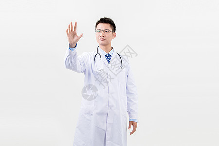 医生男护士形象动作手势背景图片