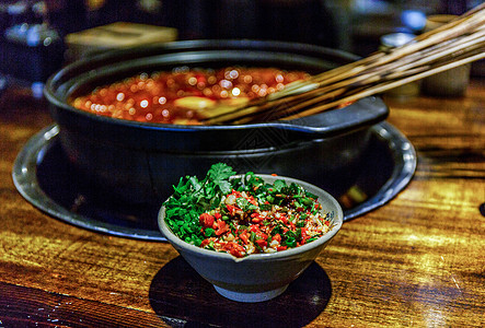 夏日夜场火锅串串图片