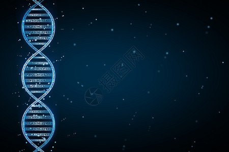 双螺旋DNA蓝色背景图片