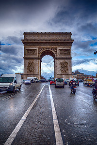 法国凯旋门背景图片
