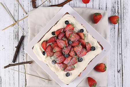 甜品背景图美味的草莓蛋糕背景
