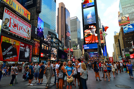 美国纽约时代广场街道图片