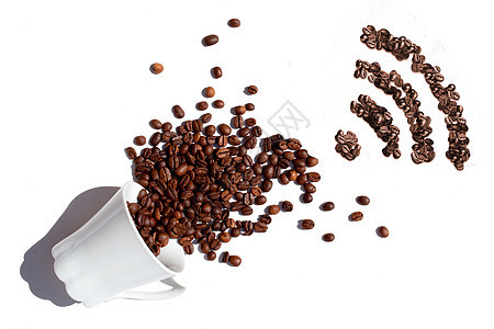 无线图标咖啡豆图片