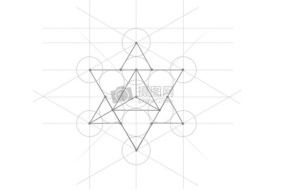 科技线条五角星造型图片