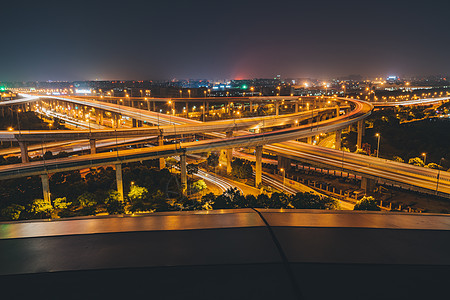 城市立交桥夜景背景图片