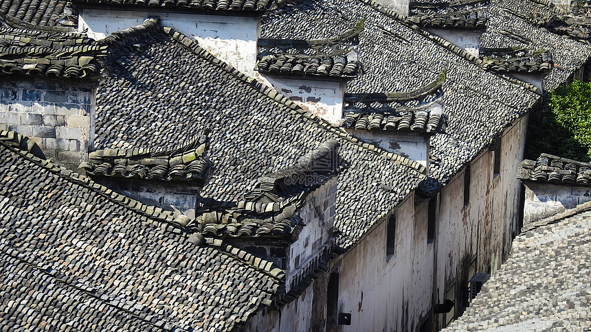 古建老房子屋顶图片