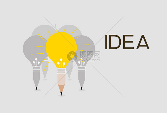 创意灯泡IDEA图片