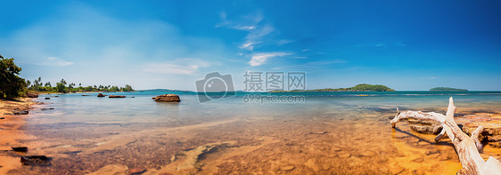 蓝色大海海水海岛风景图片