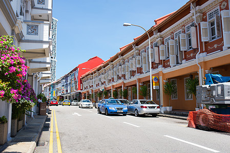 新加坡牛车水街景背景图片