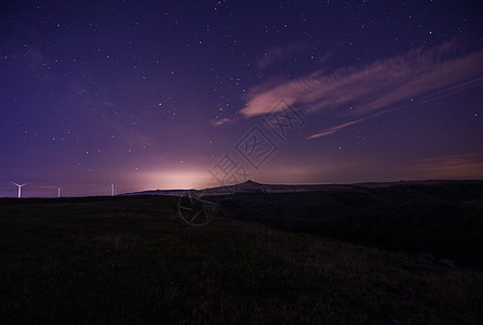 银河soho夜景大草原夜晚星空背景