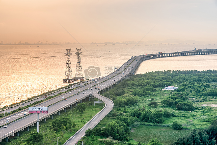 夕照高速路图片