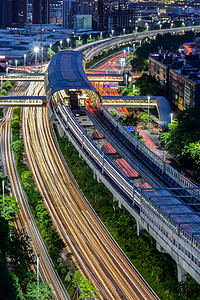 马路夜景车轨背景