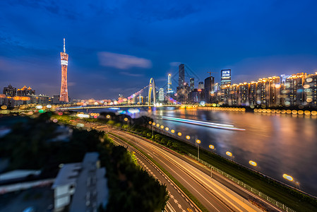 城市光斑遇见广州背景