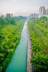 城市晚霞风景图片