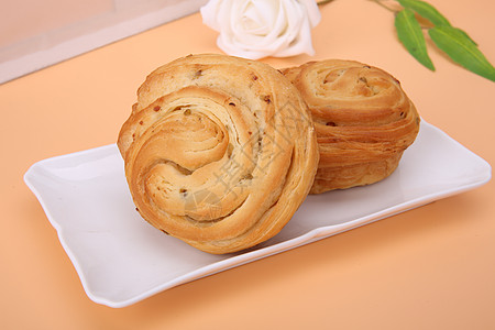 玫瑰馒头面包饼干背景