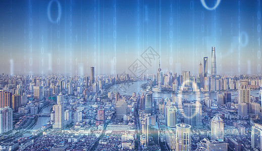 数据传输城市化背景图片