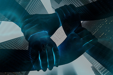 握手梦想创意图片_图片合成_平面设计_握手梦想创意设计_摄图网